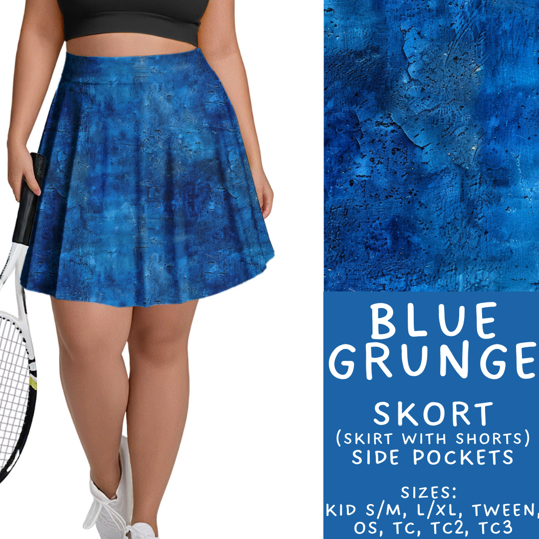 Batch #441 - Color Grunge - Closes 11/3 - ETA mid Dec - Blue Grunge Skort