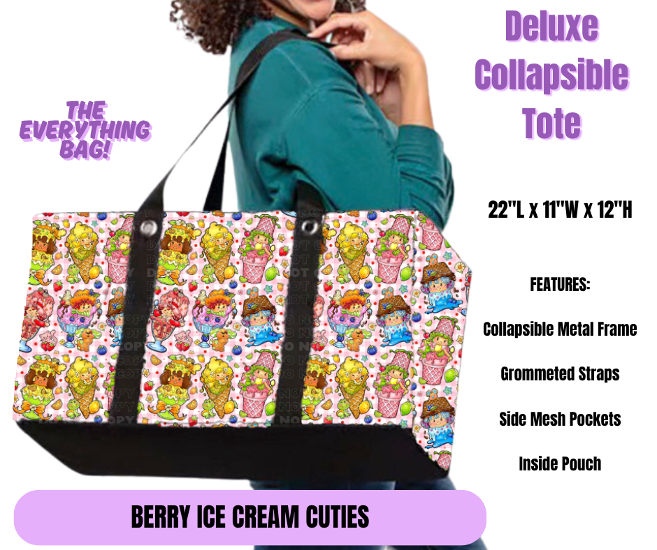 Berry Ice Cream Cuties Collapsible Tote