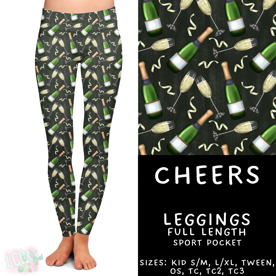 Batch #446 - New Year's Eve 2 - Closes 11/5 - ETA mid Dec - Cheers Full Length Leggings