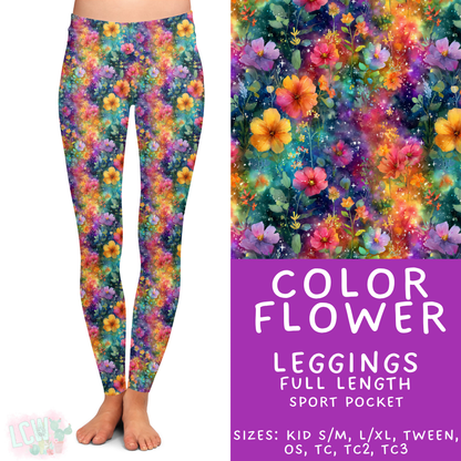Batch #445 - Fun Run 16 - Closed 11/10 - ETA late Dec - Color Flower Full Length Leggings