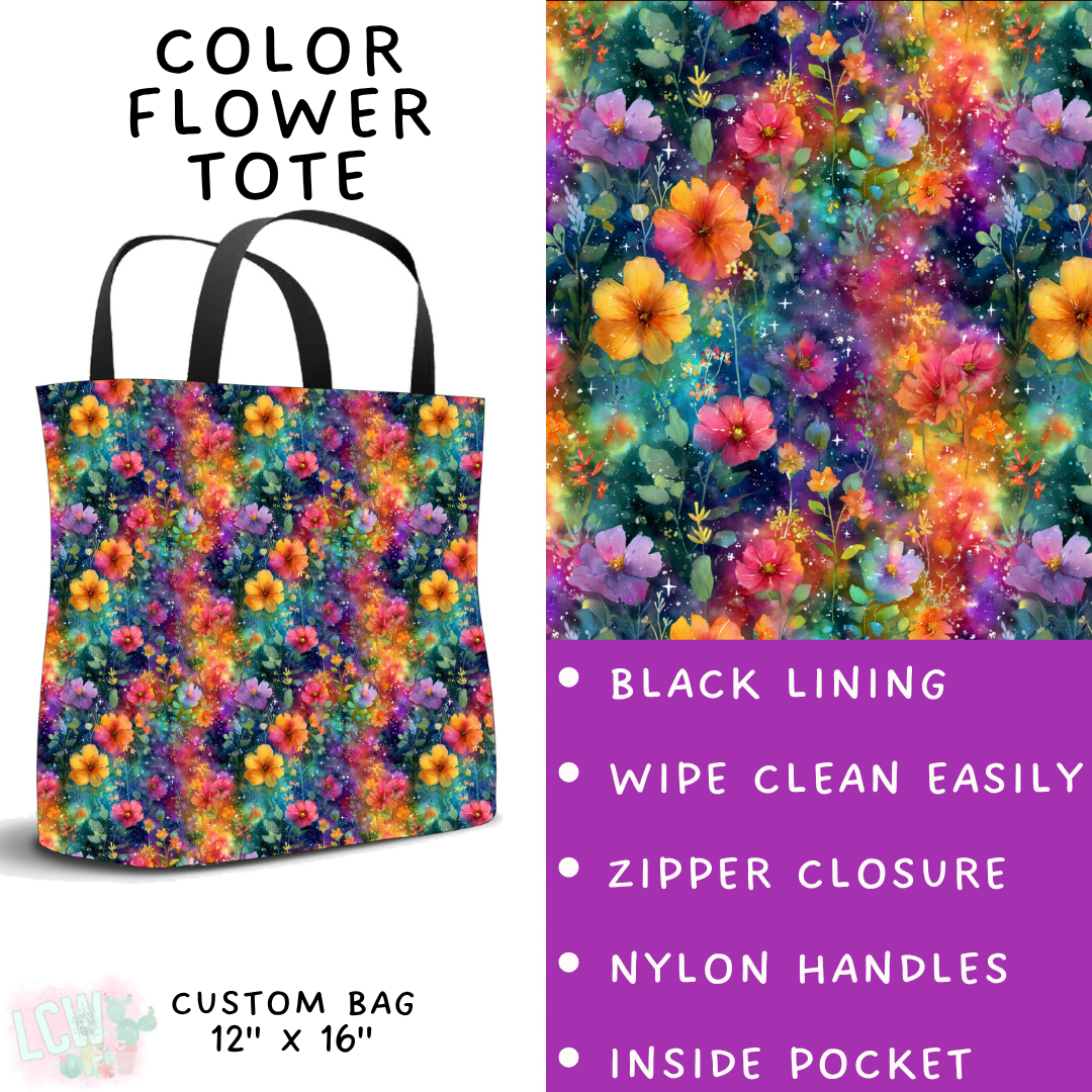 Batch #445 - Fun Run 16 - Closed 11/10 - ETA late Dec - Color Flower Tote