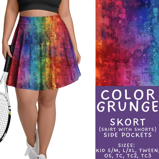 Batch #441 - Color Grunge - Closes 11/3 - ETA mid Dec - Color Grunge Skort