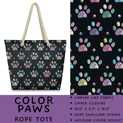 Batch #447 - The Rope Tote - Closes 11/13 - ETA late Dec - Color Paws Rope Tote