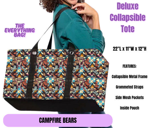 Campfire Bears Collapsible Tote