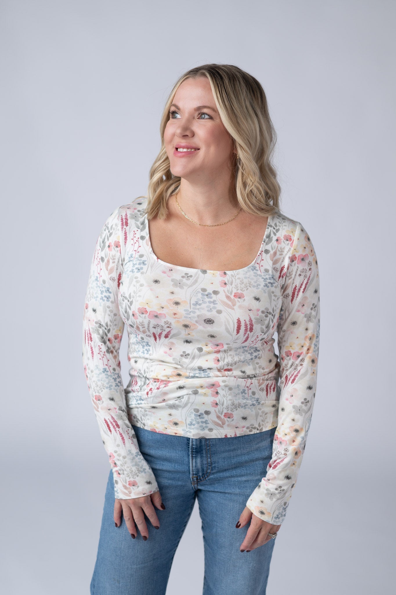 IN STOCK Alyssa Long Sleeve Top - Wildflower Gardens FINAL SALE