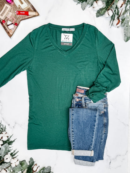 IN STOCK Larissa Long Sleeve - Forest Green