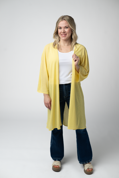 IN STOCK Ellie Cover-Up Kimono - Lemon