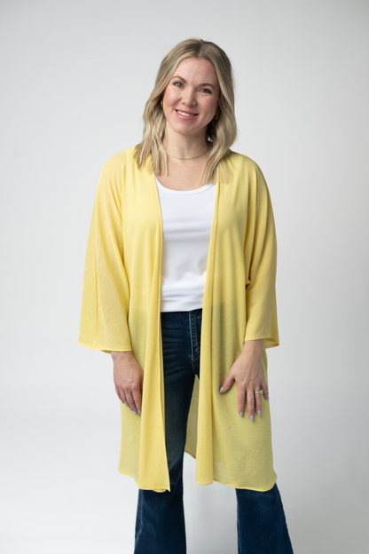 IN STOCK Ellie Cover-Up Kimono - Lemon