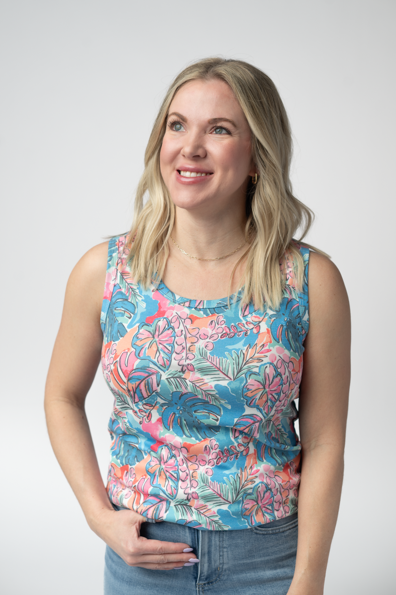 IN STOCK Ava Tank - Tropical Palm