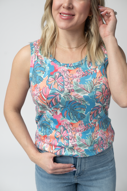 IN STOCK Ava Tank - Tropical Palm