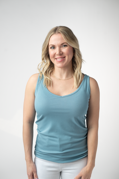 IN STOCK Kennedy Tank - Dusty Blue