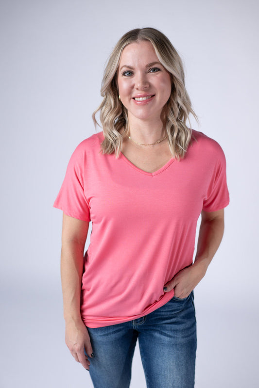 IN STOCK Chloe Cozy Top - Sun Kissed Coral