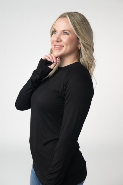 IN STOCK Blair Long Sleeve Top - Black