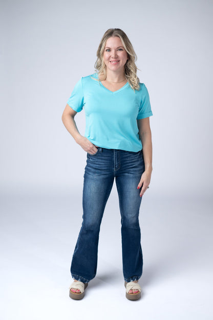 IN STOCK Sophie Top - Aqua Blue