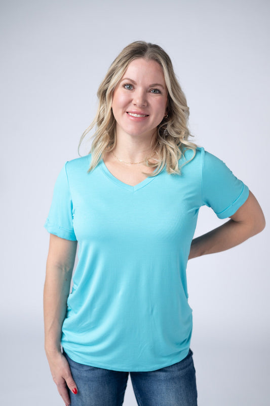 IN STOCK Sophie Top - Aqua Blue