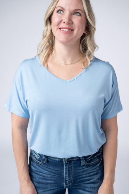 IN STOCK Chloe Cozy Top - Sky Blue FINAL SALE