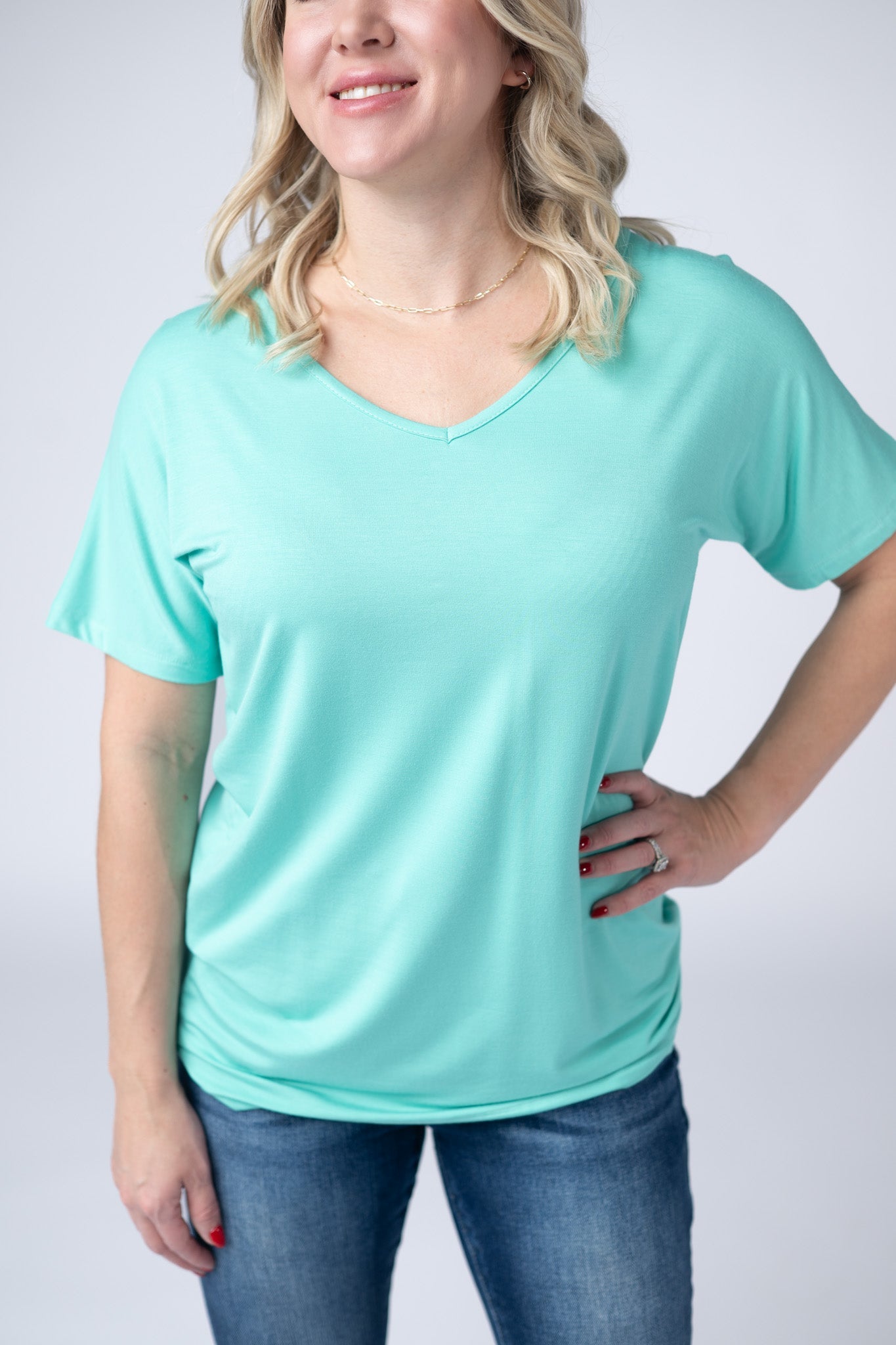 IN STOCK Chloe Cozy Top - Turquoise