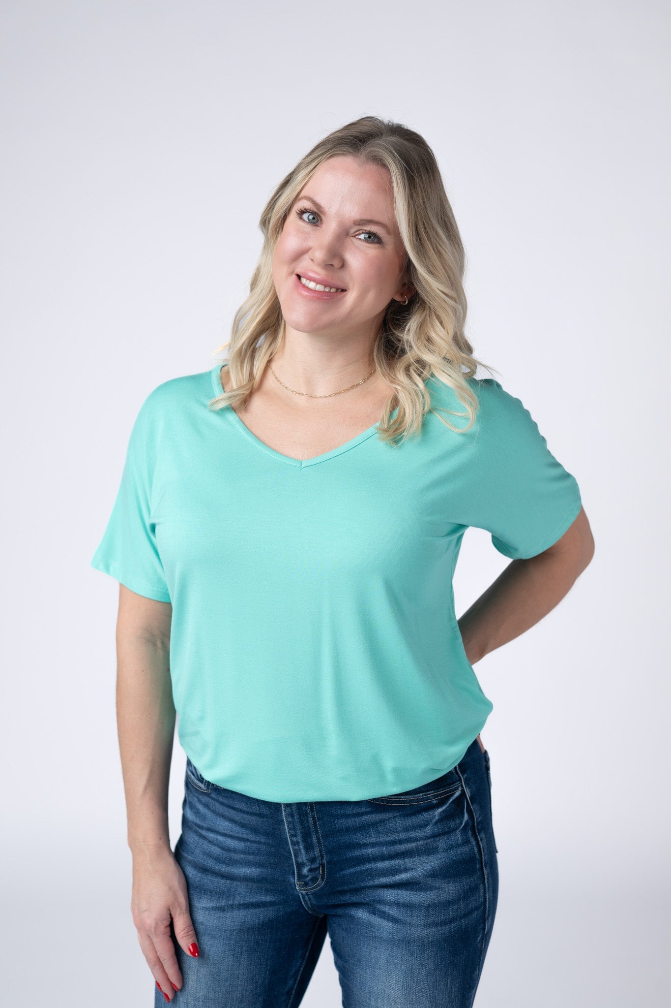 IN STOCK Chloe Cozy Top - Turquoise