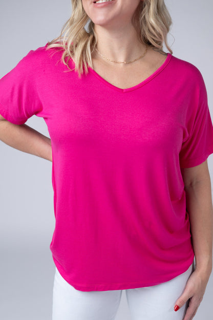 IN STOCK Chloe Cozy Top - Hot Pink