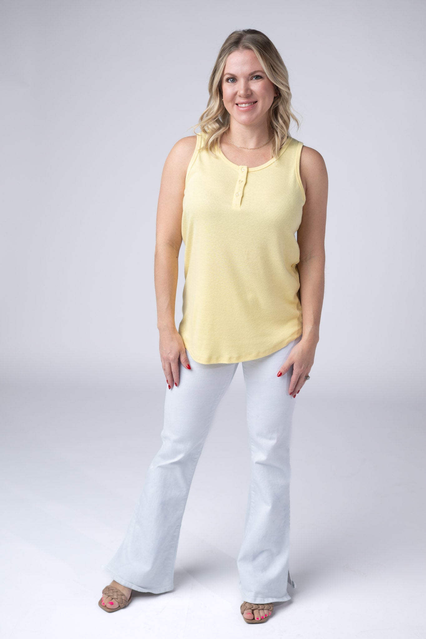 IN STOCK Alison Henley Tank - Yellow FINAL SALE