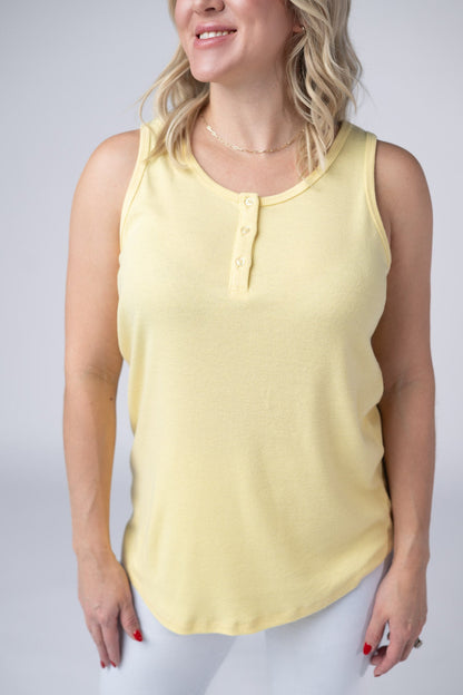 IN STOCK Alison Henley Tank - Yellow FINAL SALE