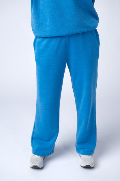 IN STOCK Wide Leg Vintage Wash Bottoms - Winter Blue