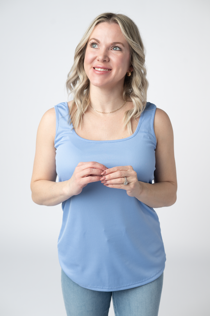 IN STOCK Rachel Ribbed Tank -  Sky Blue FINAL SALE