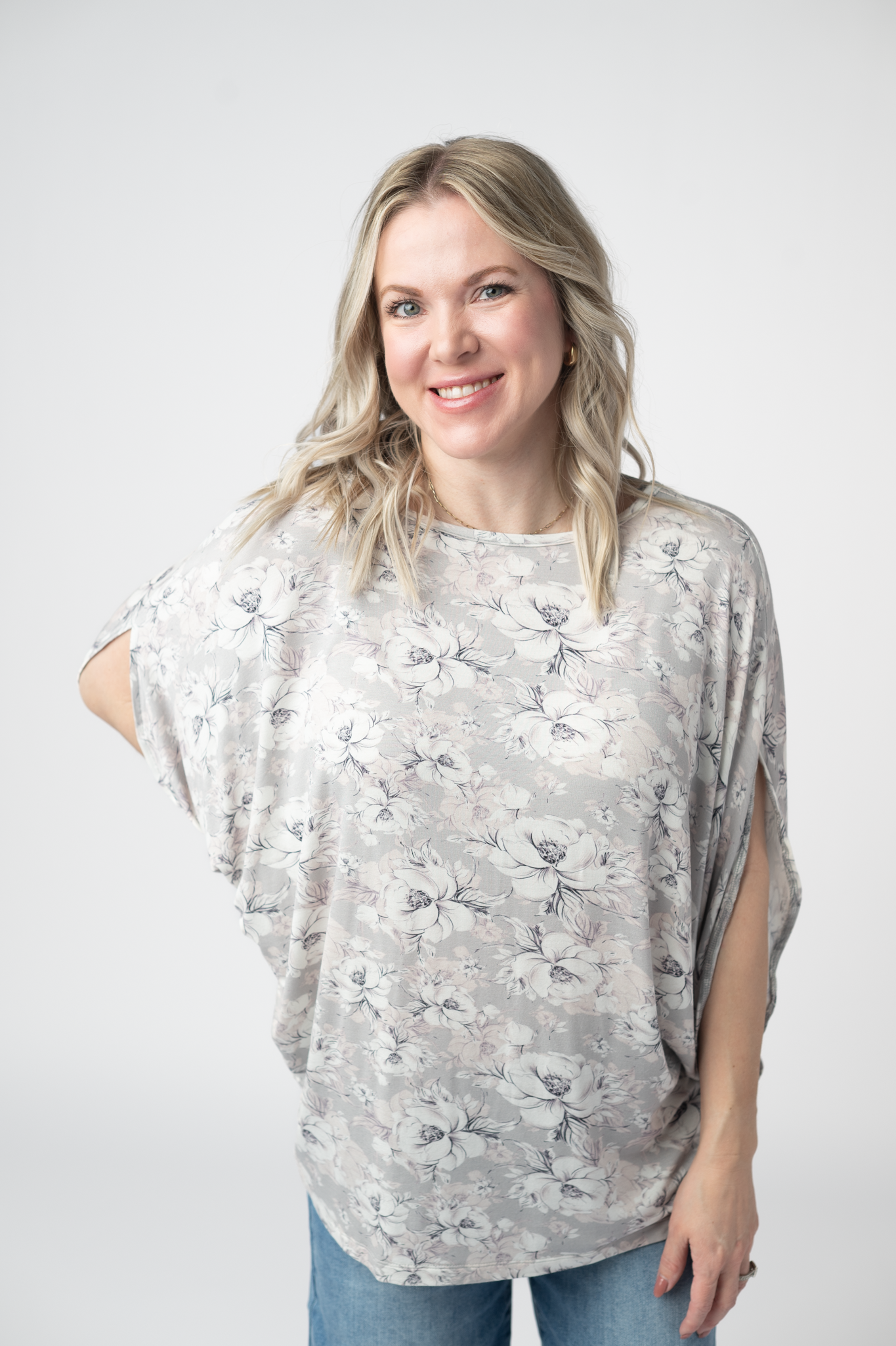 IN STOCK Darcy Dolman - Vintage Grey Floral FINAL SALE