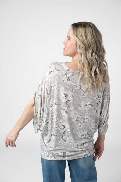 IN STOCK Darcy Dolman - Vintage Grey Floral FINAL SALE