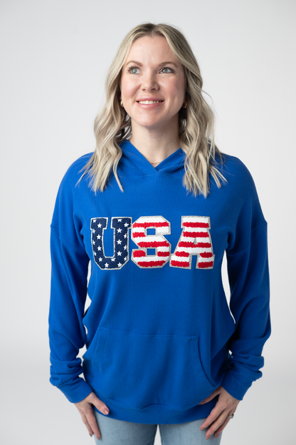 IN STOCK Corrine Hoodie - Royal Blue USA FINAL SALE