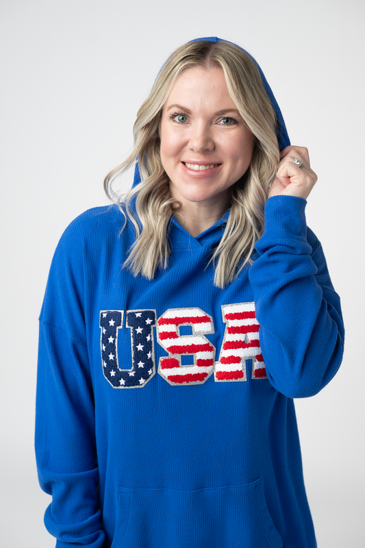 IN STOCK Corrine Hoodie - Royal Blue USA FINAL SALE