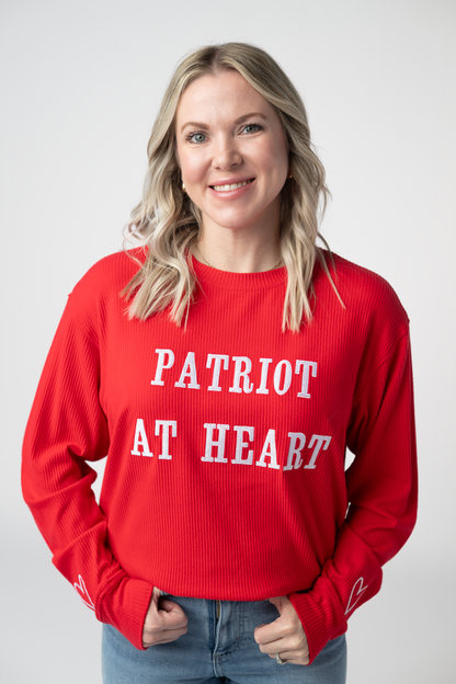 IN STOCK Corrine Embroidered Pullover Top - Patriot at Heart FINAL SALE