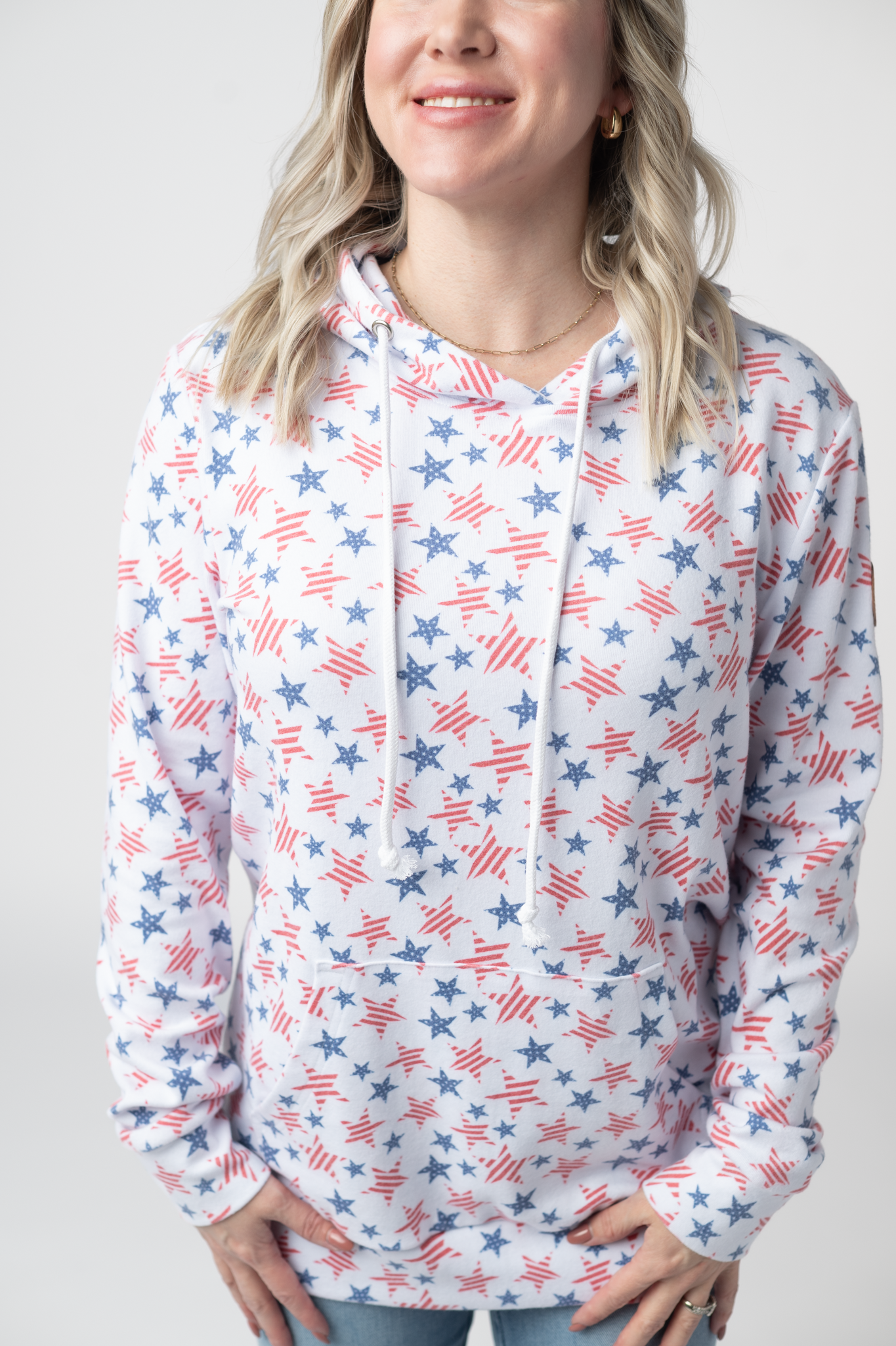 IN STOCK Hailey Pullover Hoodie - American Stars and Stripes FINAL SALE