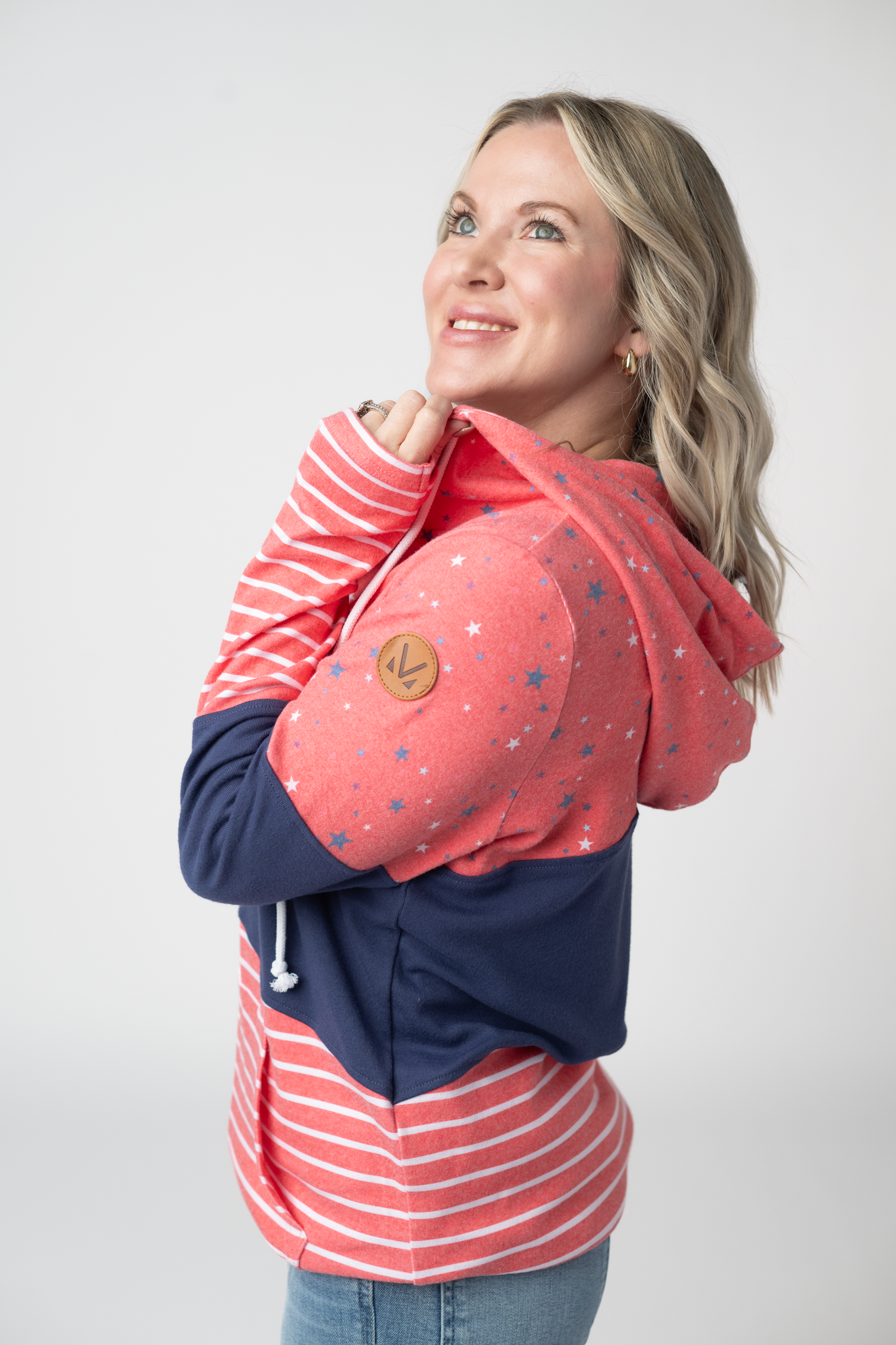 IN STOCK Colorblock Fullzip - Liberty Stars, Navy, and Stripes Trio FINAL SALE