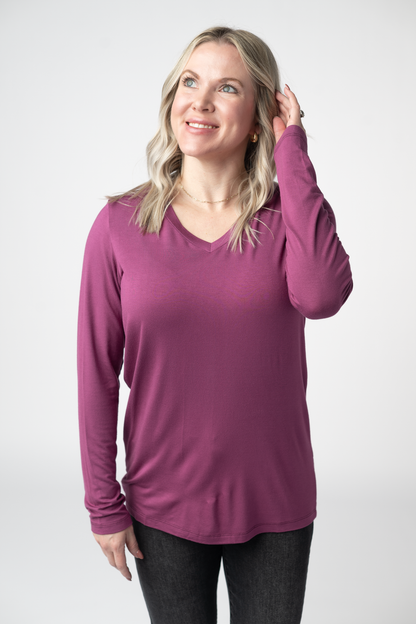 IN STOCK Larissa Long Sleeve - Mulberry FINAL SALE