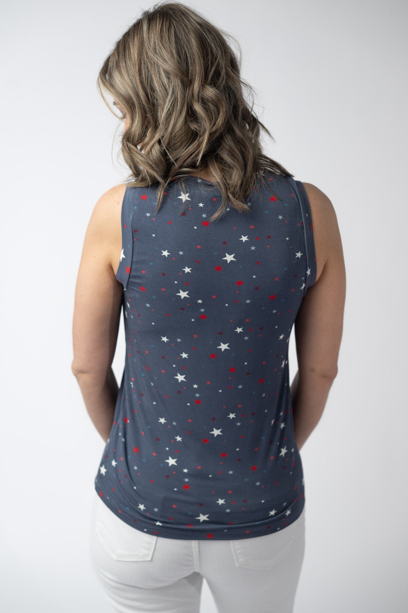 IN STOCK Noelle Tank - Navy Liberty Stars FINAL SALE