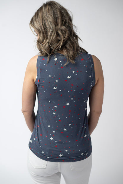 IN STOCK Noelle Tank - Navy Liberty Stars FINAL SALE