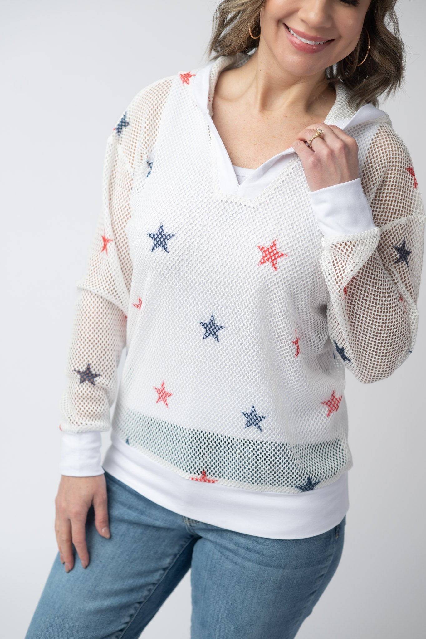 IN STOCK American Stars Mesh Hoodie FINAL SALE