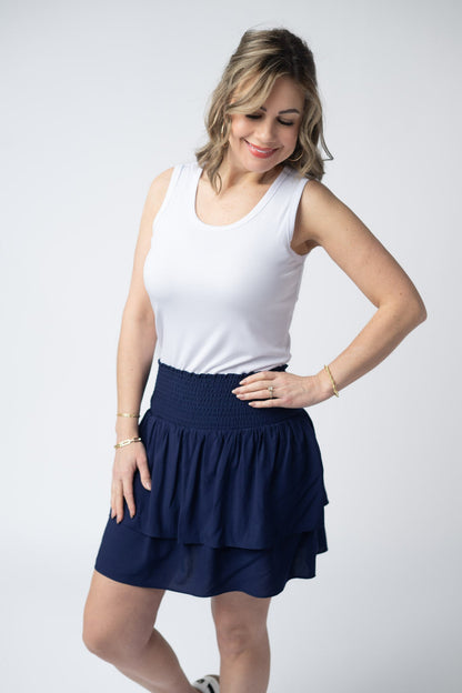 IN STOCK Roxie Ruffle Skort - Navy FINAL SALE