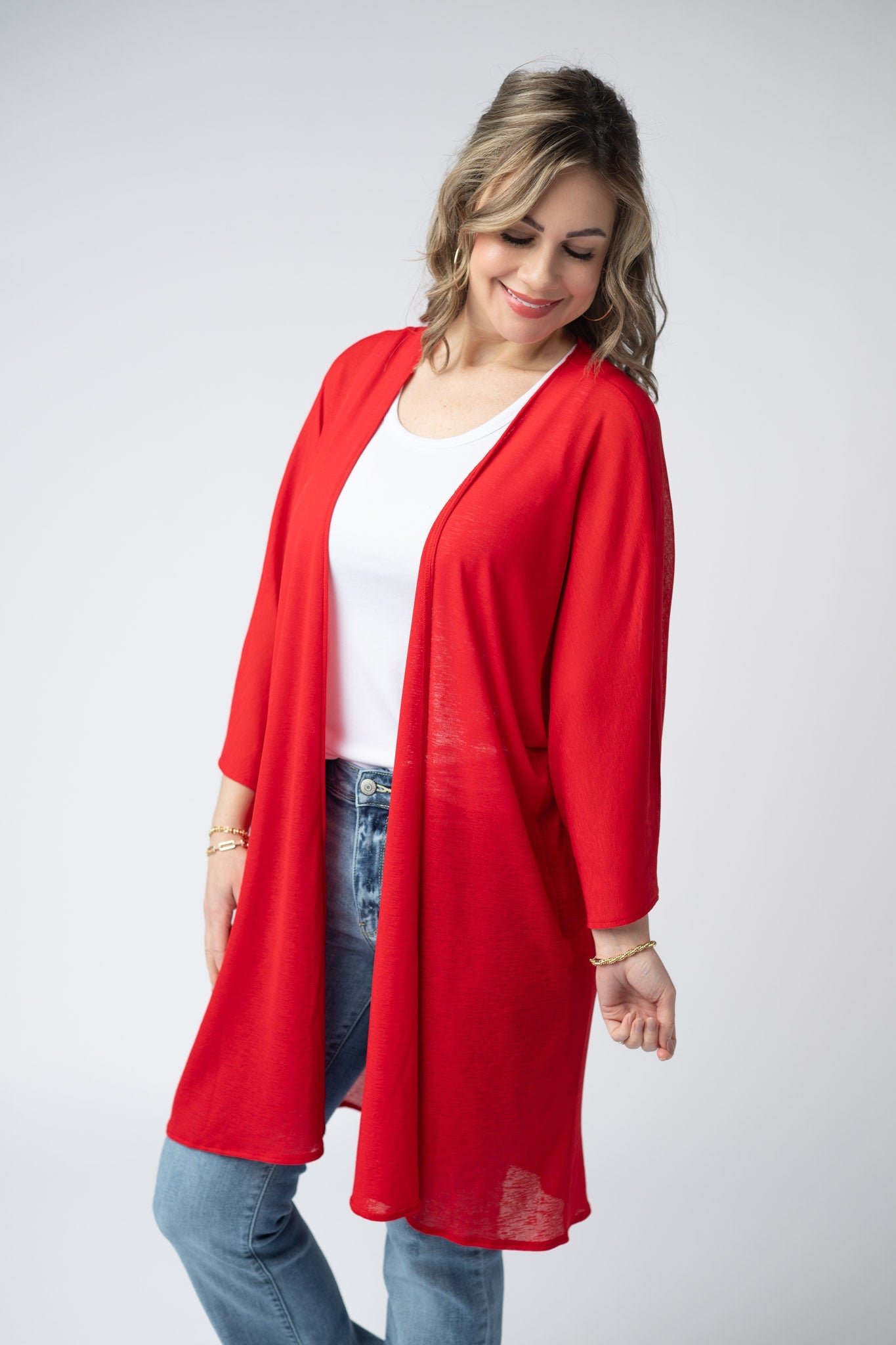 IN STOCK Ellie Cover-Up Kimono - Red FINAL SALE