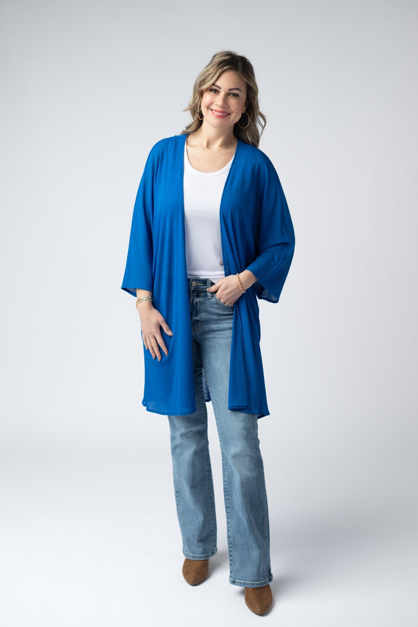 IN STOCK Ellie Cover-Up Kimono - Blue FINAL SALE