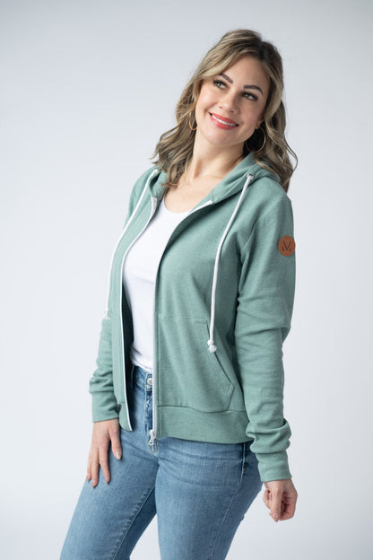IN STOCK Fullzip Hoodie - Sage