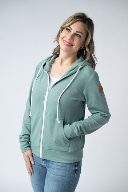 IN STOCK Fullzip Hoodie - Sage
