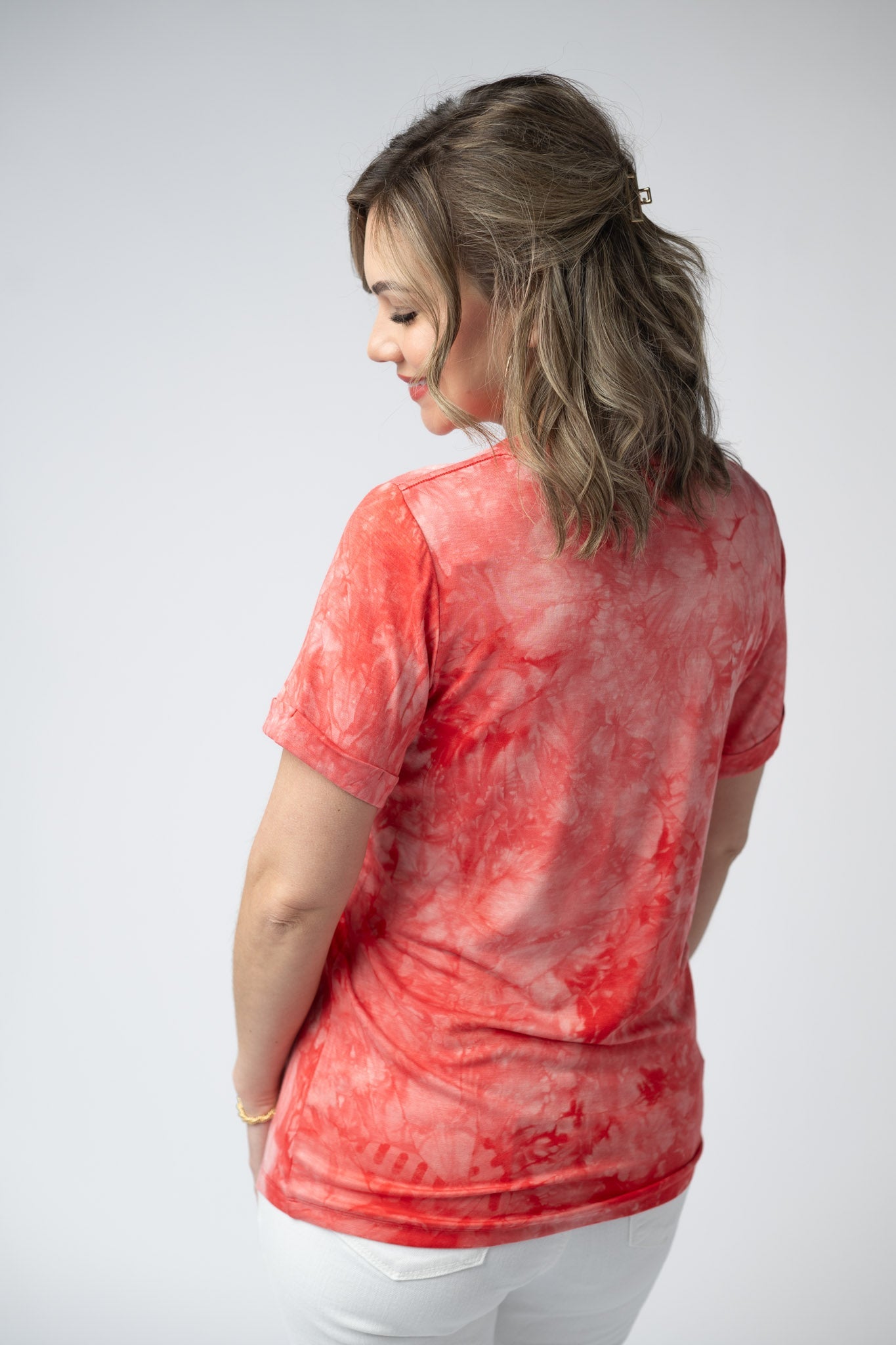 IN STOCK Sophie Top - Red Tie Dye FINAL SALE