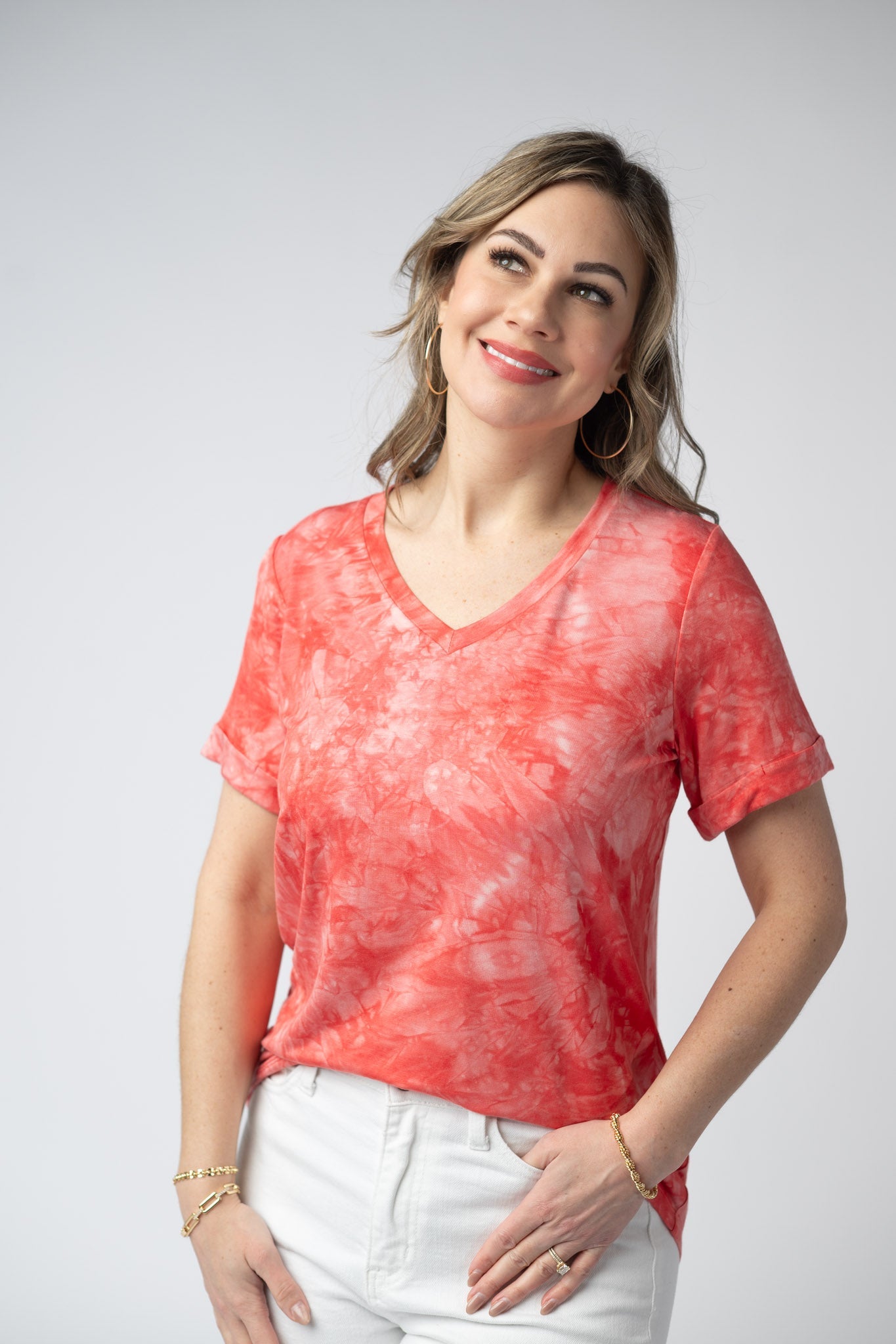 IN STOCK Sophie Top - Red Tie Dye FINAL SALE