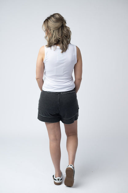 IN STOCK French Terry Stevie Shorts - Black FINAL SALE