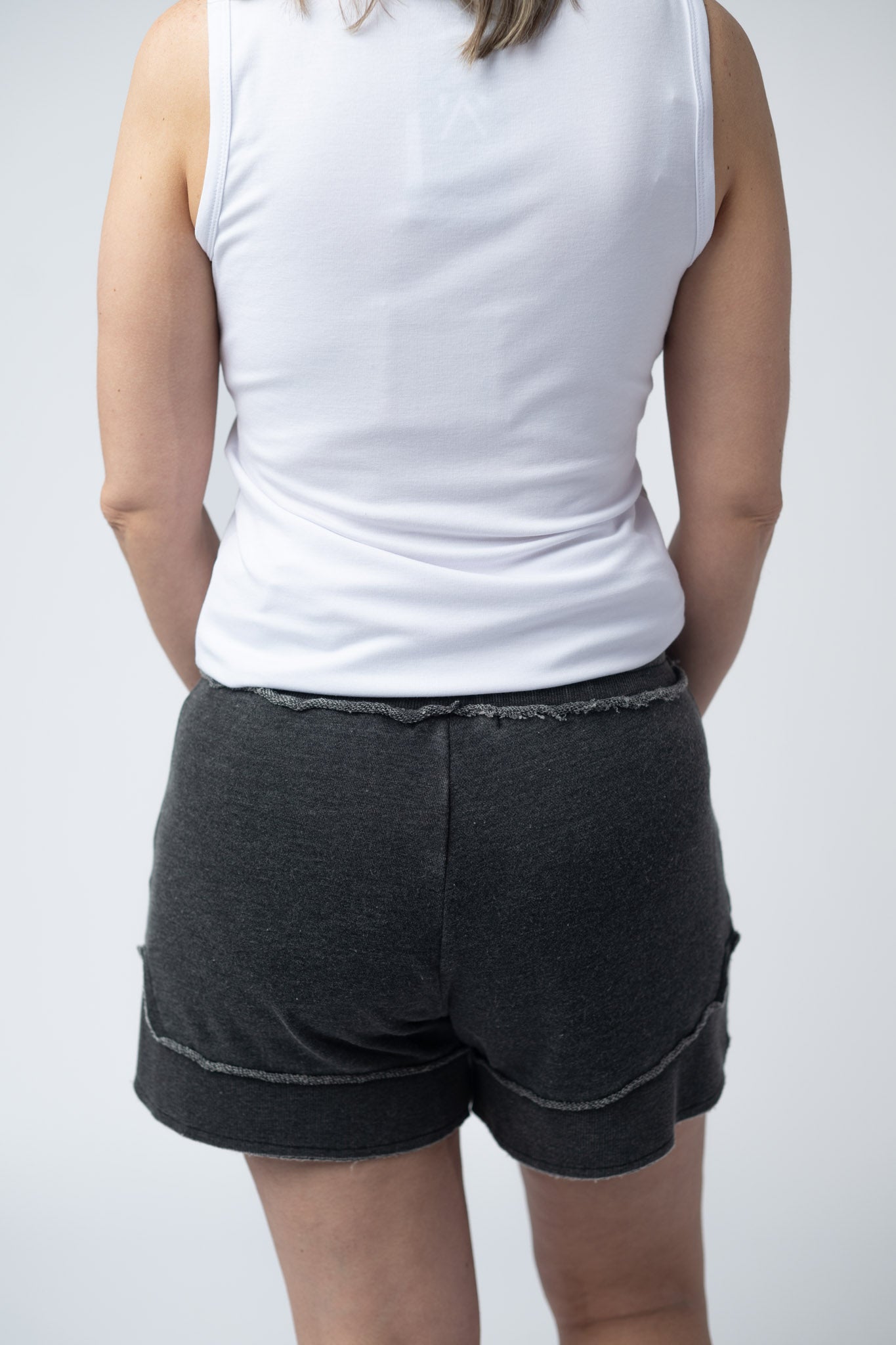 IN STOCK French Terry Stevie Shorts - Black FINAL SALE