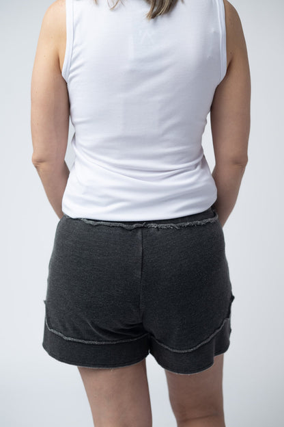 IN STOCK French Terry Stevie Shorts - Black FINAL SALE