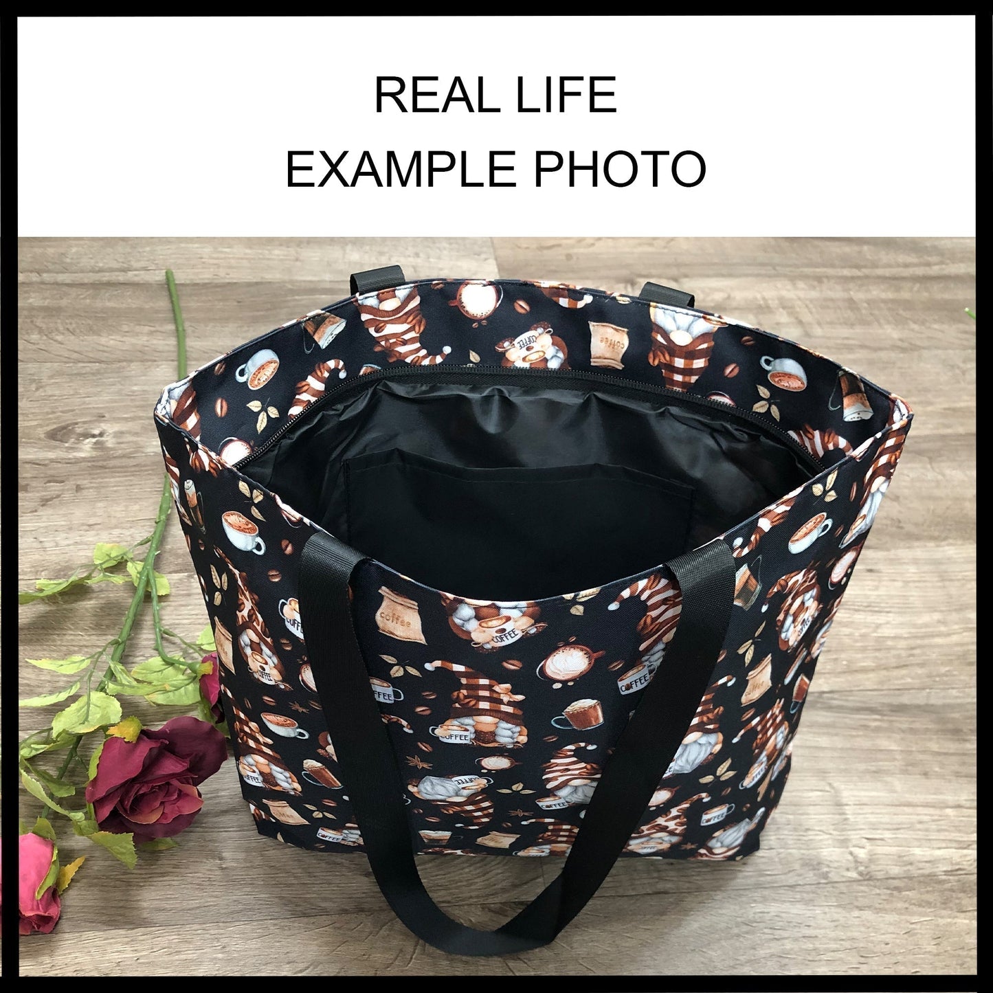 RTS - Floral Dragon Tote Bag