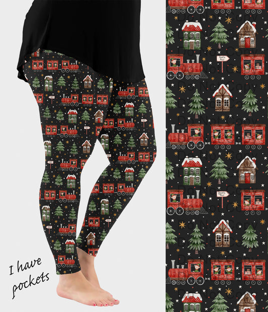 RTS - Elf Train Leggings w/ Pockets